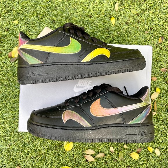 Nike Shoes Nike Air Force Black Multi Swoosh Shoes Poshmark